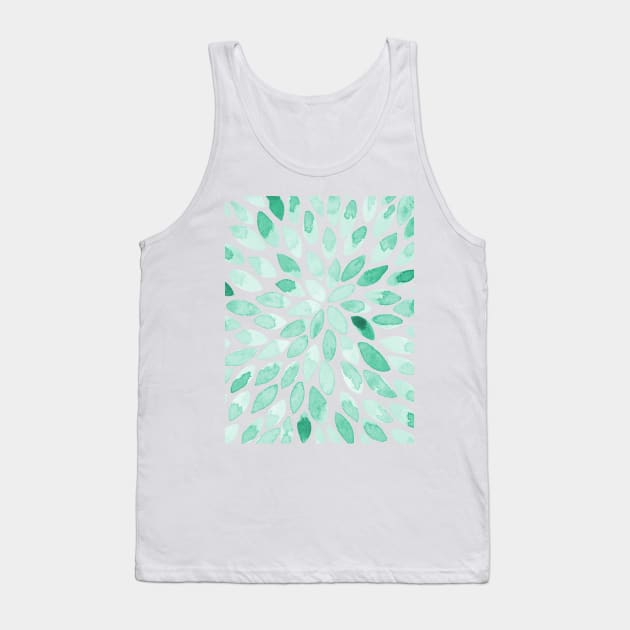 Watercolor brush strokes - aqua Tank Top by wackapacka